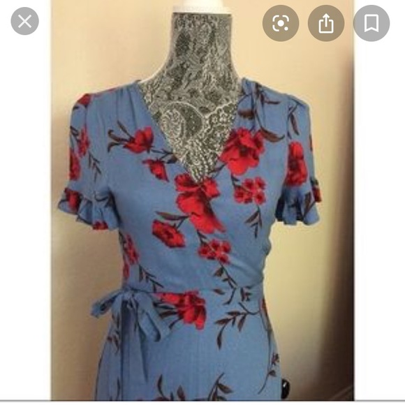 *Forever 21 blue and red flowered maxi - Picture 7 of 8